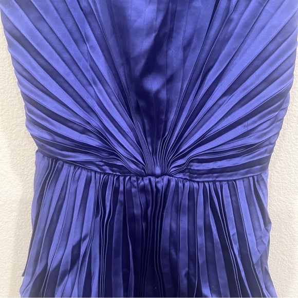 Vintage gem! Neiman Marcus purple/blue black pleated mini dress fits size small - Picture 3 of 15